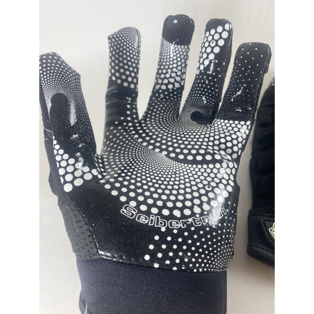 Football Receiver Gloves Seibertron G.A.R.G. 2.0 Youth Small  Black Grip Tack - Picture 2 of 9